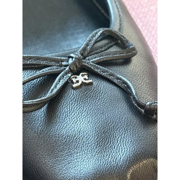 Sam Edelman Rosa Flats in Black Leather 8.5 with Box Womens Low Heels Pumps - Picture 7 of 14